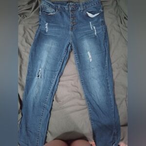 CoverGirl juniors multi button ripped jeans size:13-14